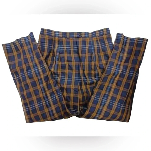 Al Jean Canada INC Vintage 100% Wool Plaid Pants Size  16 - Picture 6 of 8